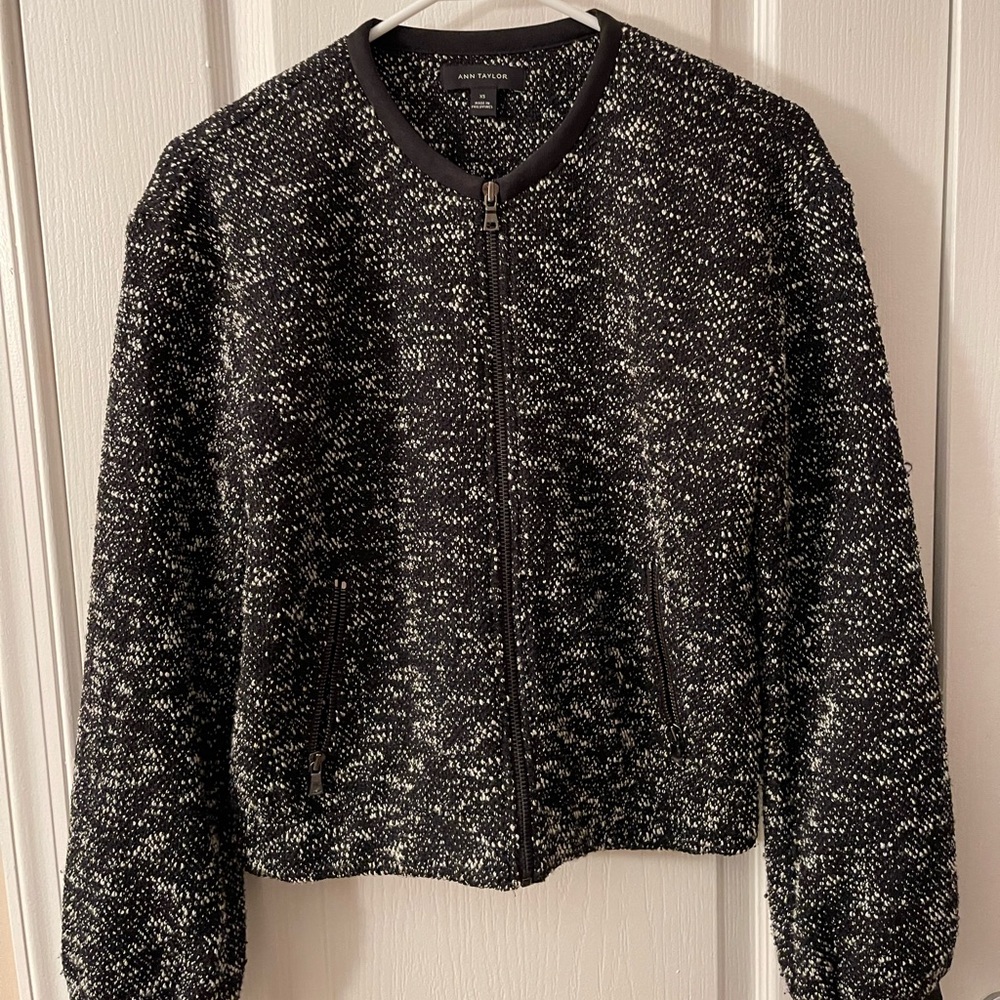Ann Taylor zip up cardigan